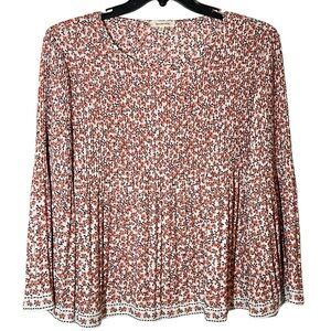 Max Studio Boho Flowy Bell Sleeve Cottagecore Peasant Romantic Blouse Top Shirt
